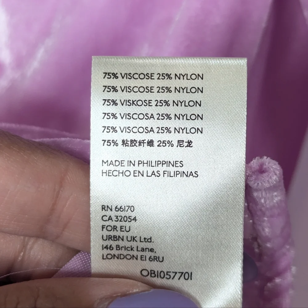 Pilcro Mara Relaxed Velvet Long Sleeve Button Down Shirt Pink 4 - Picture 7 of 7